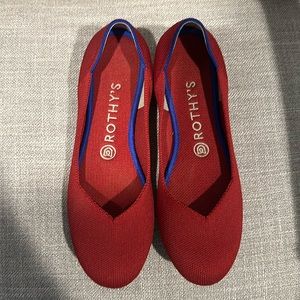 Rothy's The Flat- Round Toe / Red. Size 8